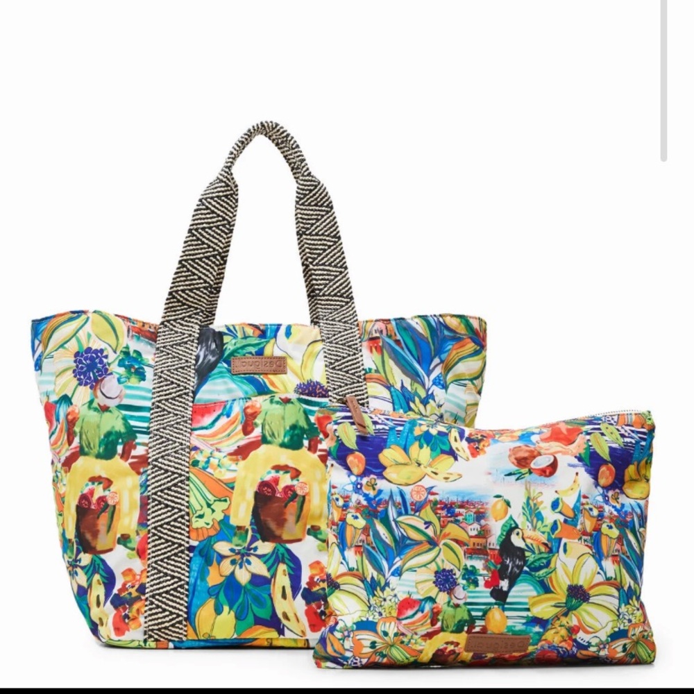 Desigual BEACH BAG REVERSIBLE - BNWT 🥳 include a sling bag